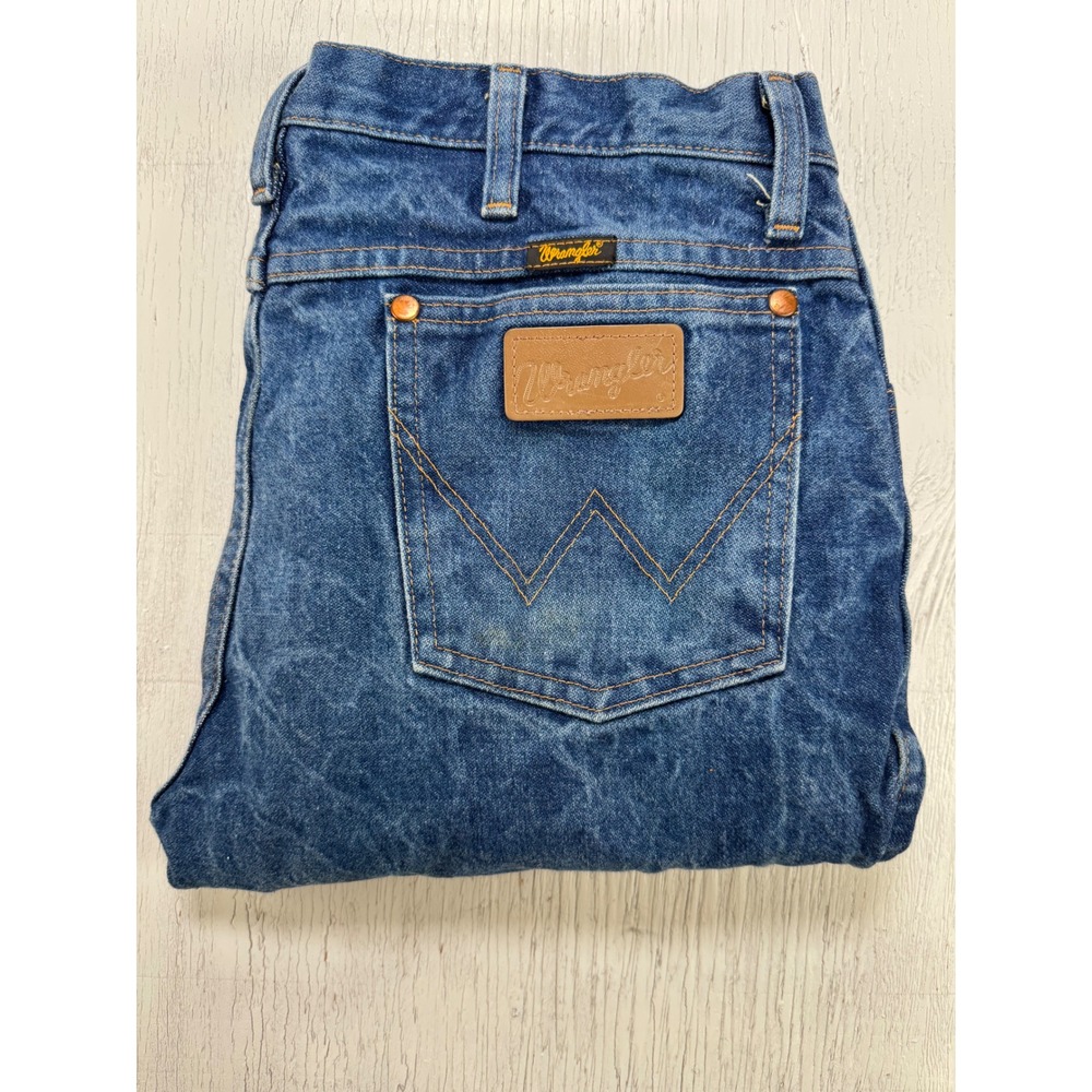 Wrangler 936DEN Cowboy Cut Slim Fit Jeans Mens 33x30 Blue Denim Western Pants